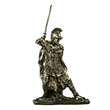 

ANTIQUE ROME GENERAL WARRIOR STATUE HANDMADE RESIN ANTIQUE MILITARY COMMANDER FIGURINE WAR DECOR GIFT CRAFT ORNAMENT ACCESSORIES