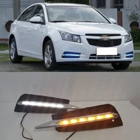 2pcs for chevrolet cruze 2009 2010 2011 2012 2013 2014 LED DRL Driving Daytime Running Light lamp with turn signal