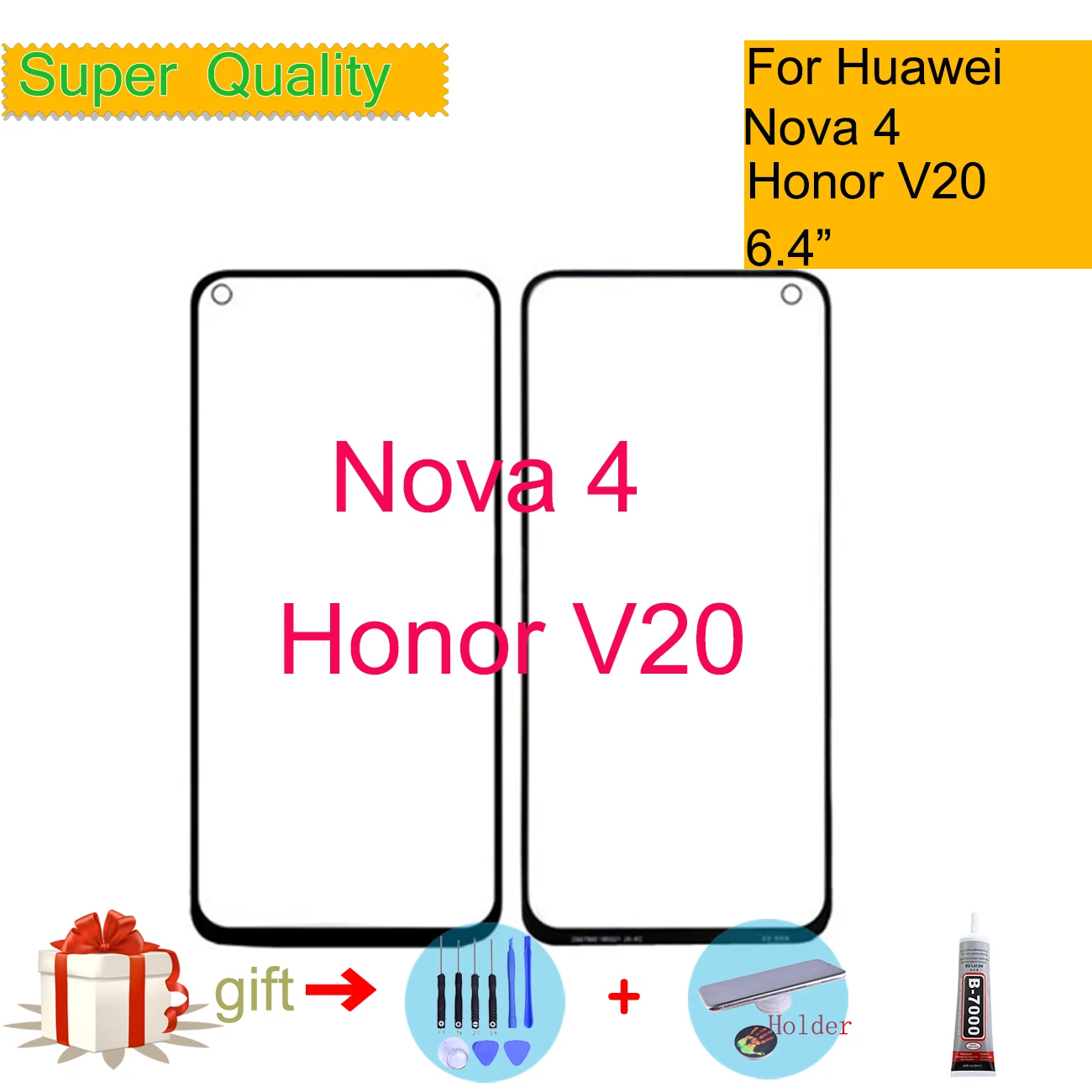 Сенсорная панель 6 4 дюйма для Huawei Honor View 20 V20 переднее внешнее стекло Nova Сменное ЖК