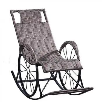 

Reclining Chair Nap Chair Balcony Family Recreational Chair Beach Portable Reclining Chair Lazy Rocking Chair Backrest Chair Fol