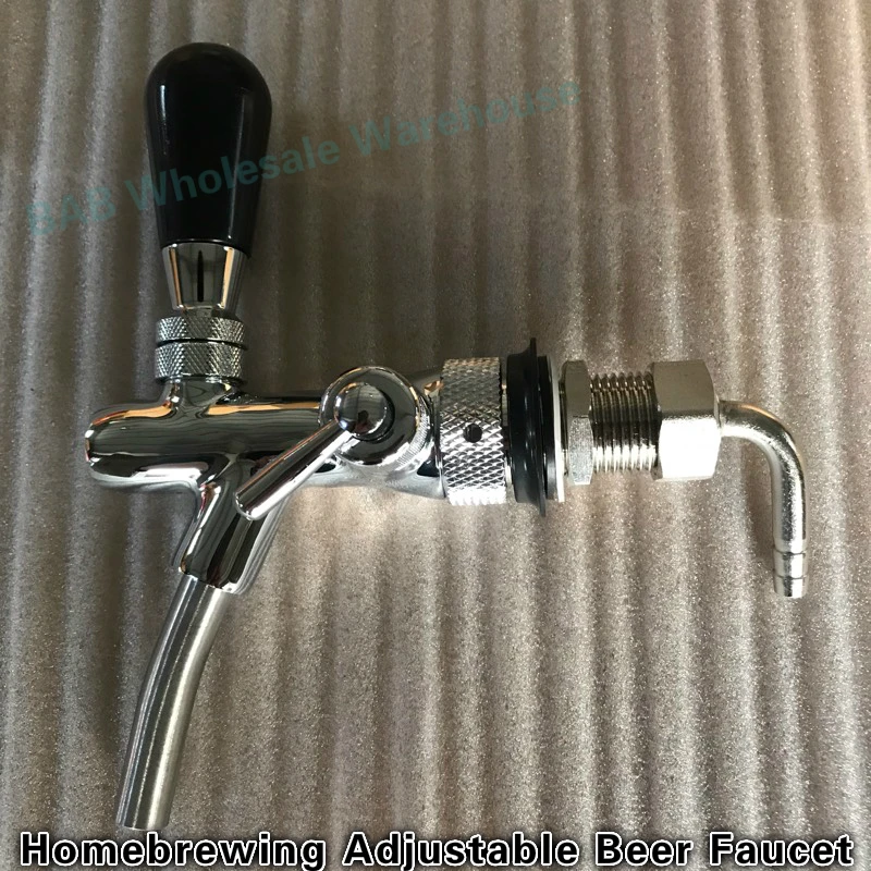 Homebrewing Adjustable Beer Faucet 2 In 1 Beer Valve Chrome Plating