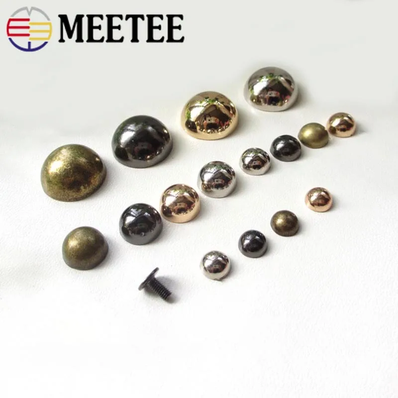 Meetee/20 шт. 8/10/15/20 мм Сумка с металлическими заклепками кнопка круглая пряжка