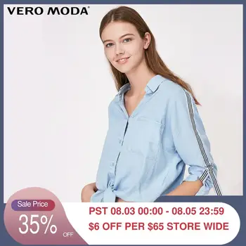

Vero Moda Women's 3/4 Sleeves Knotted Hem Shirt | 319253505