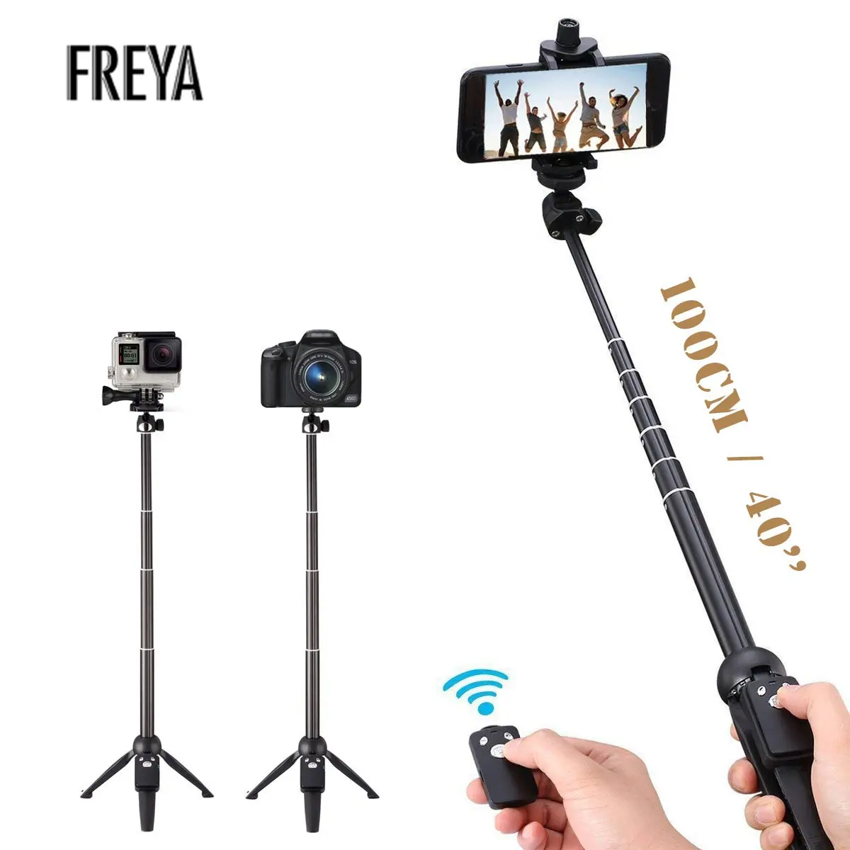 Портативные селфи-палки, монопод для GoPro, смартфона, SLR, Спортивная экшн-камера, штатив с дистанционным спуском затвора для iPhone, samsung