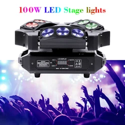 Profissional mini 9 cabeça pássaro movendo a cabeça luz 9*3w rgb leds dmx512 e som ativo festa luz palco efeito de iluminação