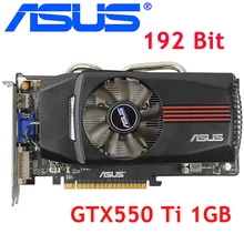 Видеокарта ASUS GTX550 Ti 1 ГБ 192Bit GDDR5 видеокарты для nVIDIA Geforce GTX 550 Ti б/у карты VGA эквивалент GTX650 GT630
