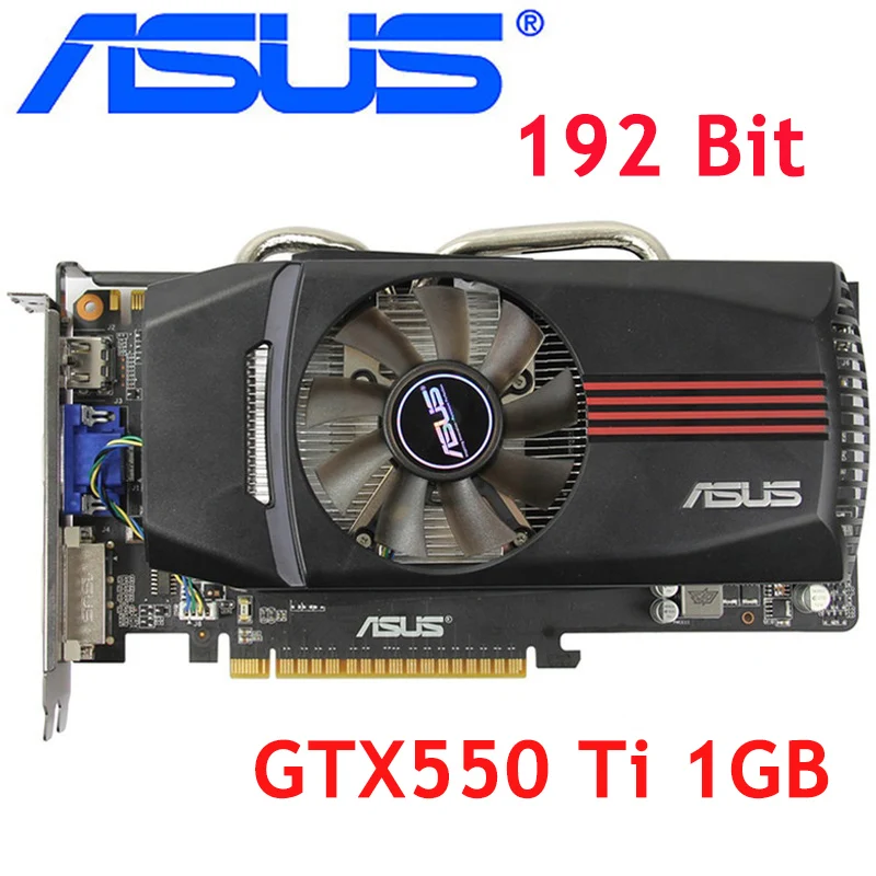Видеокарта ASUS GTX550Ti 1 ГБ 192 бит GDDR5 видеокарты для Geforce GTX 550 Ti 550ti б/у VGA карты