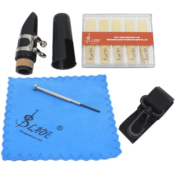 

7 in 1 Clarinet Accessory Set Mouthpiece w/ Ligature&Cap&Polish Cloth&Reeds&Adjustable Strap for Beginners Gift