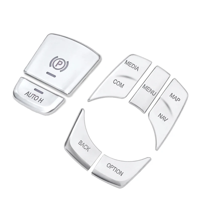

ABS For BMW G30 G38 5 Series 2017-2020 Car Interior Multimedia Button Cover Trim Parking Brake Button Gear Shift Panel Sticker