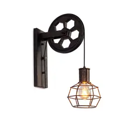 Лофт светильники в стиле ретро светильники шкив настенный светильник Подвеска светильник для кухни спальни гостиной бра