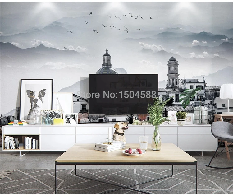 3D Wallpaper European Style Building Churches Landscape Photo Murals Living Room TV Sofa Bedroom Background Wall Painting Fresco