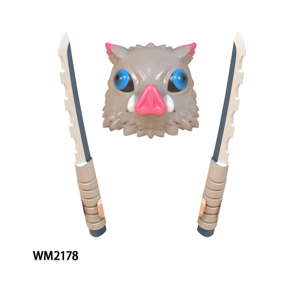 Anime Series Demon Slayer Action Figures Mini Bricks Kamado Tanjirou Nezuko Rengoku Kyoujurou Kochou Building Blocks Kids Toys