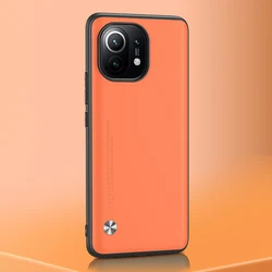 Luxury Leather Smartphone Case Cover for Mi 9T or 9T Pro (Orange)