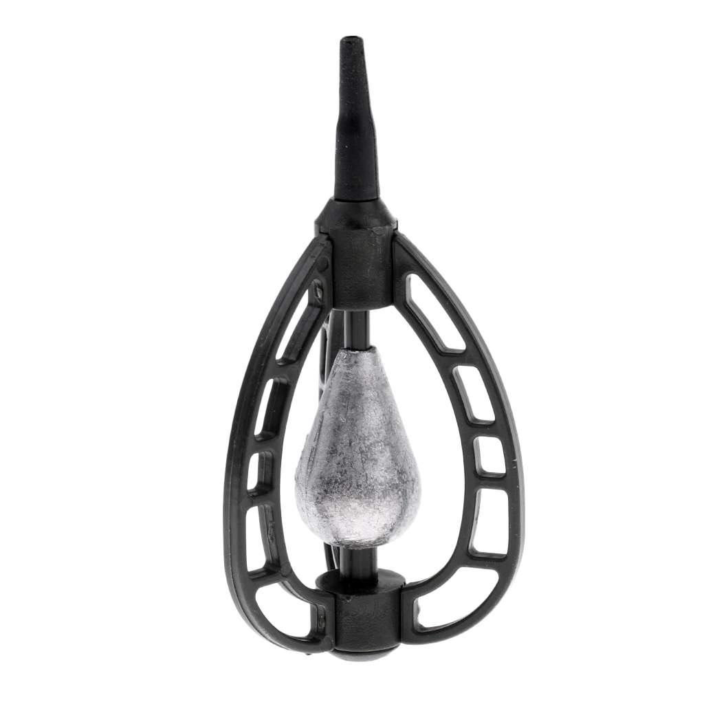In-line Method Carp Fishing Feeder Swim Feeders Baits Trap Cage with Lead Sinker Terminal Tackle 40g 45g