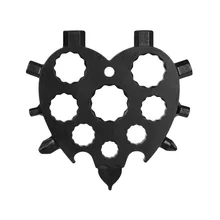 

20 In 1 Heart-shaped Multi Tool Pocket Keyring Spanner Hex Wrench Multifunction Multipurpose Camp Survive Outdoor Sport Hike