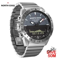NORTH EDGE Mens Dive Watch Military Army Luxury Full Steel Smartwatch Compass Altimeter Barometer Digital Clock Waterproof 200m - Image 2