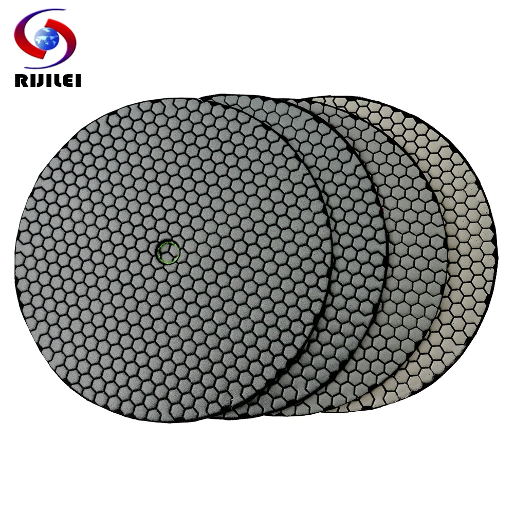 7PCS/Set 11 Inch Dry Polishing Pad Sharp Type Flexible 280mm Diamond Polishing Pads For Granite Marble Stone Sanding Disc 7pcs 5 inch diamond wet polishing pad white 125mm flexible grinding wheels for granite marble stone spin type sanding disc