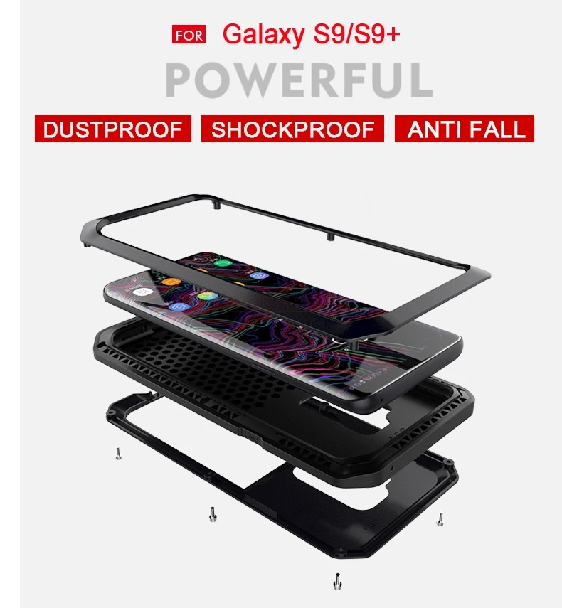 Сверхпрочный Защитный металлический алюминиевый чехол Doom для samsung Galaxy S9 S8 Plus S10 Note 9 8 pro S10E, противоударный чехол