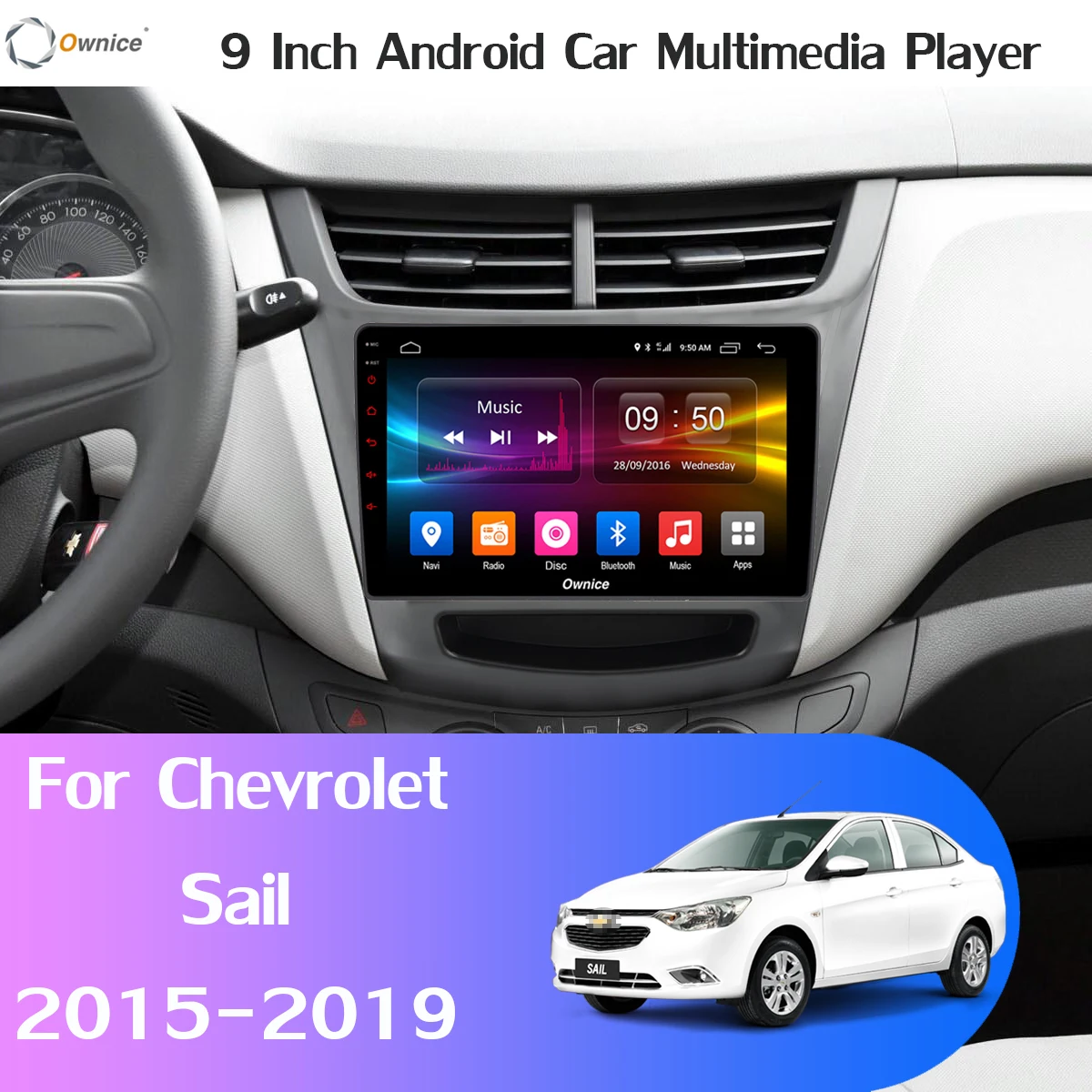 360 ° панорамный Android 9,0 4G+ 64G Автомобильный мультимедийный плеер для Chevrolet Парус gps компактное минирадио SPDIF CarPlay