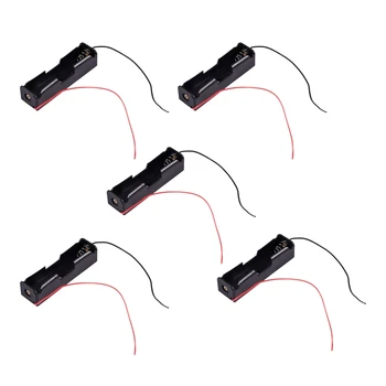 

5pcs Black Battery Storage Box Case Holder for 3.7V18650x1 Batteries