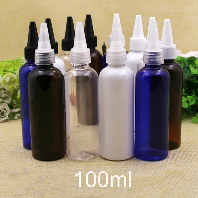 

Free Shipping 100ml Plastic Drop Bottle Makeup Essential Oil Face Toners Water Sharp Lid Container Refillable Cosmetic Package