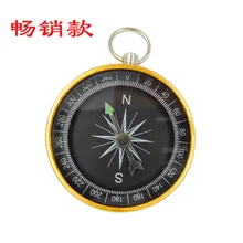 Foreign Trade Hot Selling G44 Gold Aluminium Alloy Compass Outdoor Teaching Metal Gift Mini Keychain Compass