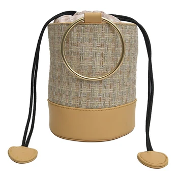 

Straw Bags Lady Crossbody Bags For Women Summer Bucket Shoulder Messenger Bags Lady Travel Purses And Handbags New