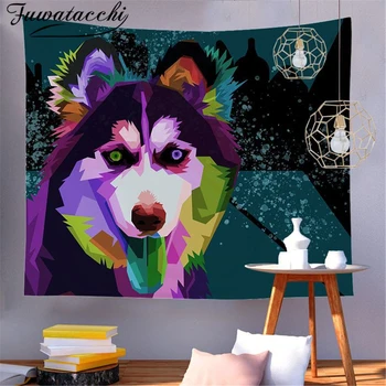 

Fuwatacchi Animal Tapestry Polyester Abstract Pattern Printed Carpeting Wall Hanging Tapestries 150x130cm Carpet On The Wall