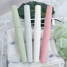 Зубная щетка для путешествий, чехол, портативная Пылезащитная пластиковая зубная щетка, коробка, приспособление для хранения, чехол, аксессуары для путешествий