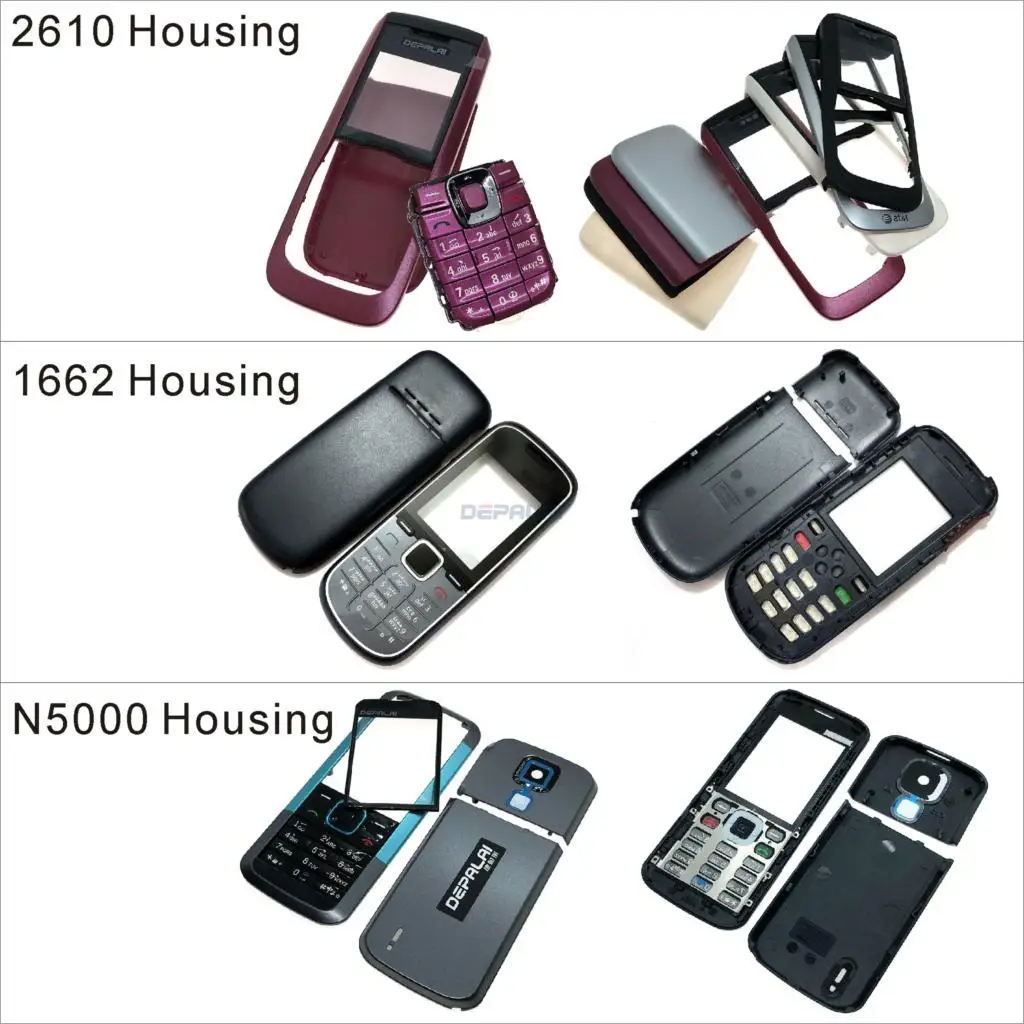 Для Nokia 1662 N5000 2610 Корпус Передняя Лицевая панель + задняя крышка/крышка