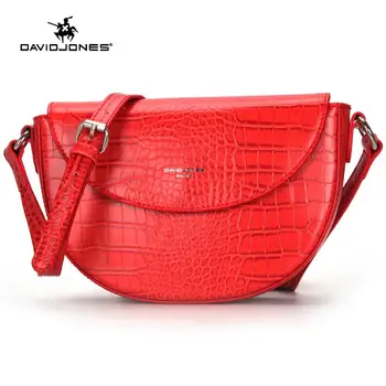 

DAVID JONES women messenger bags faux leather female shoulder bags small lady handbag brand crossbody bag drop shipping
