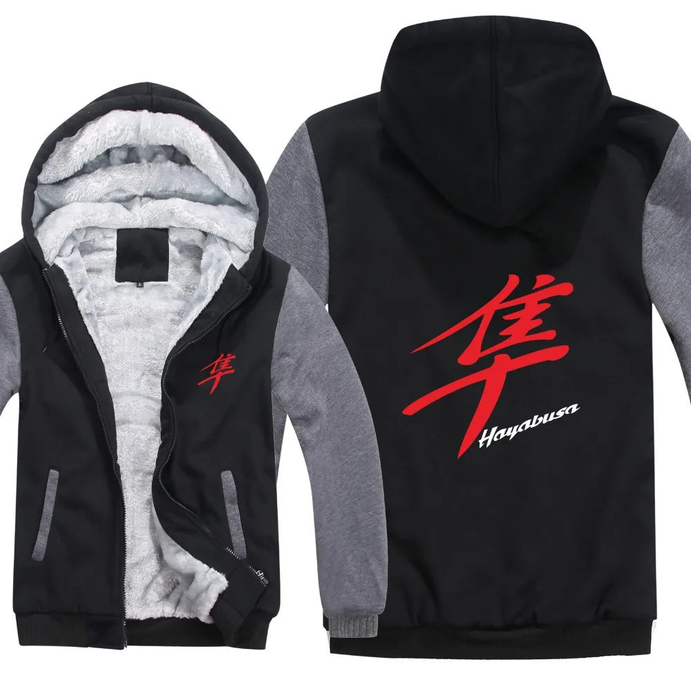 Зимние толстовки Suzuki Hayabusa, теплые мужские модные шерстяные куртки с подкладкой, Hayabusa, толстовки, мужские пальто, HS-071
