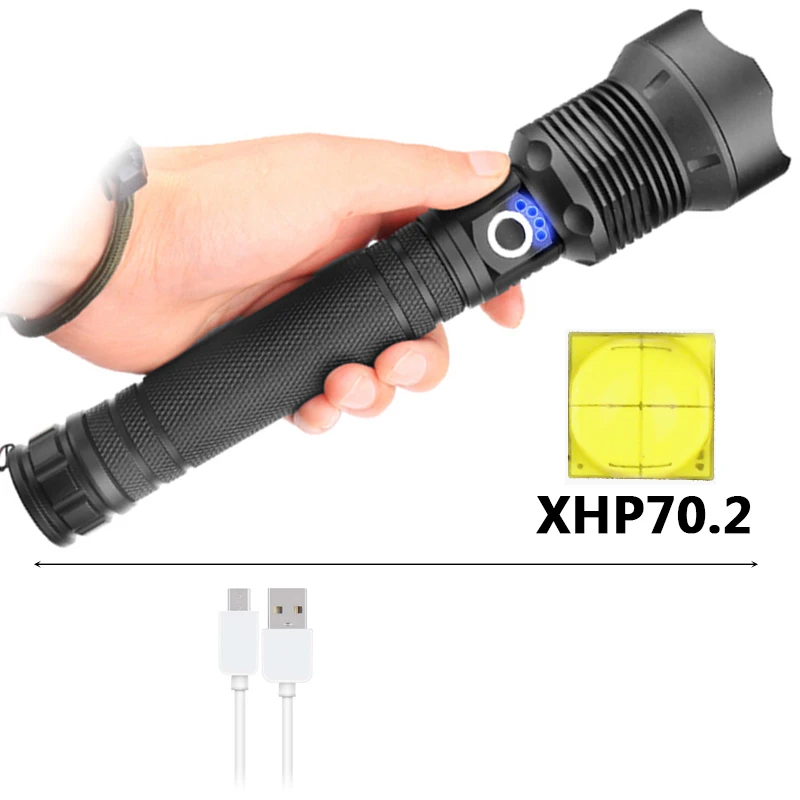 Option E Xhp70.2 самый мощный светодиодный вспышка светильник usb зум фонарь xhp70 xhp50 18650 или 26650 Перезаряжаемые батарея светильник - Испускаемый цвет: Option E