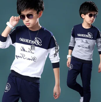 

Children's clothing autumn 2020 children's sports suit alphabet casual boy two-piece boy suit