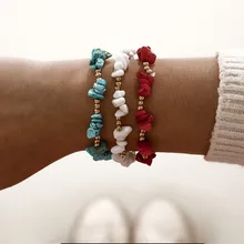 3 цвета натуральный камень браслет мода праздник Браслеты для женщин ювелирные изделия