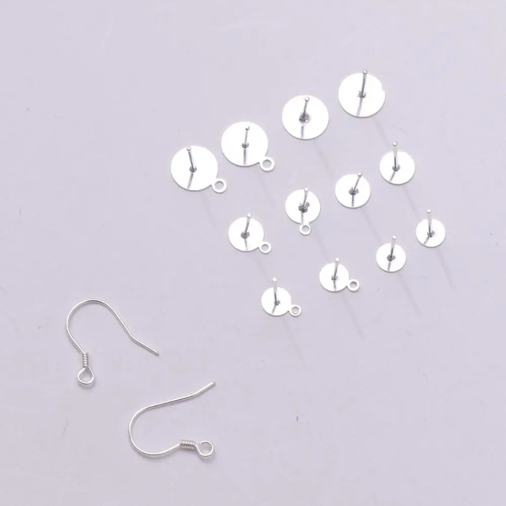 S925 Silver Needle DIY Earring Findings Earrings Clasps Hooks Fittings HandMaking Jewelry Accessories | Украшения и аксессуары