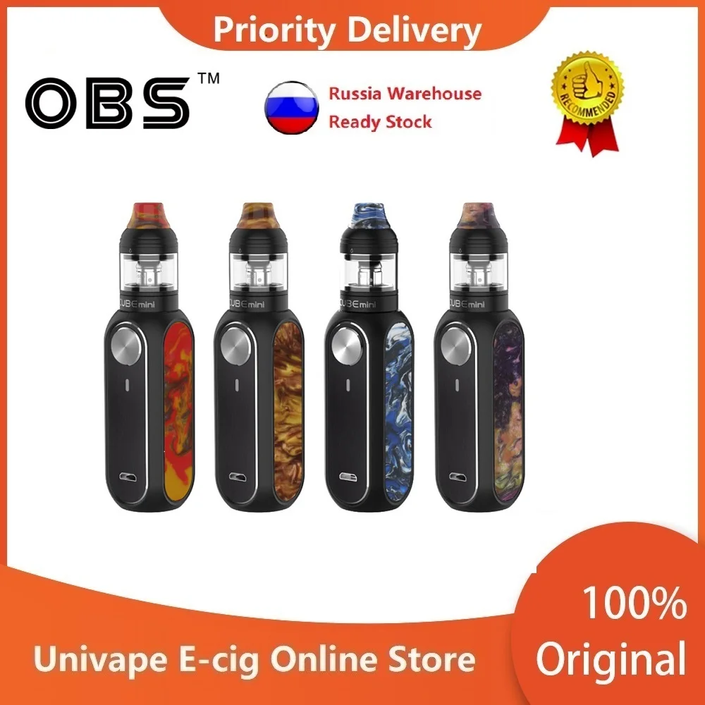 Стартовый набор OBS Cube Mini из смолы с аккумулятором 1500 мА/ч баком 2 мл/3 мл экраном 0 96
