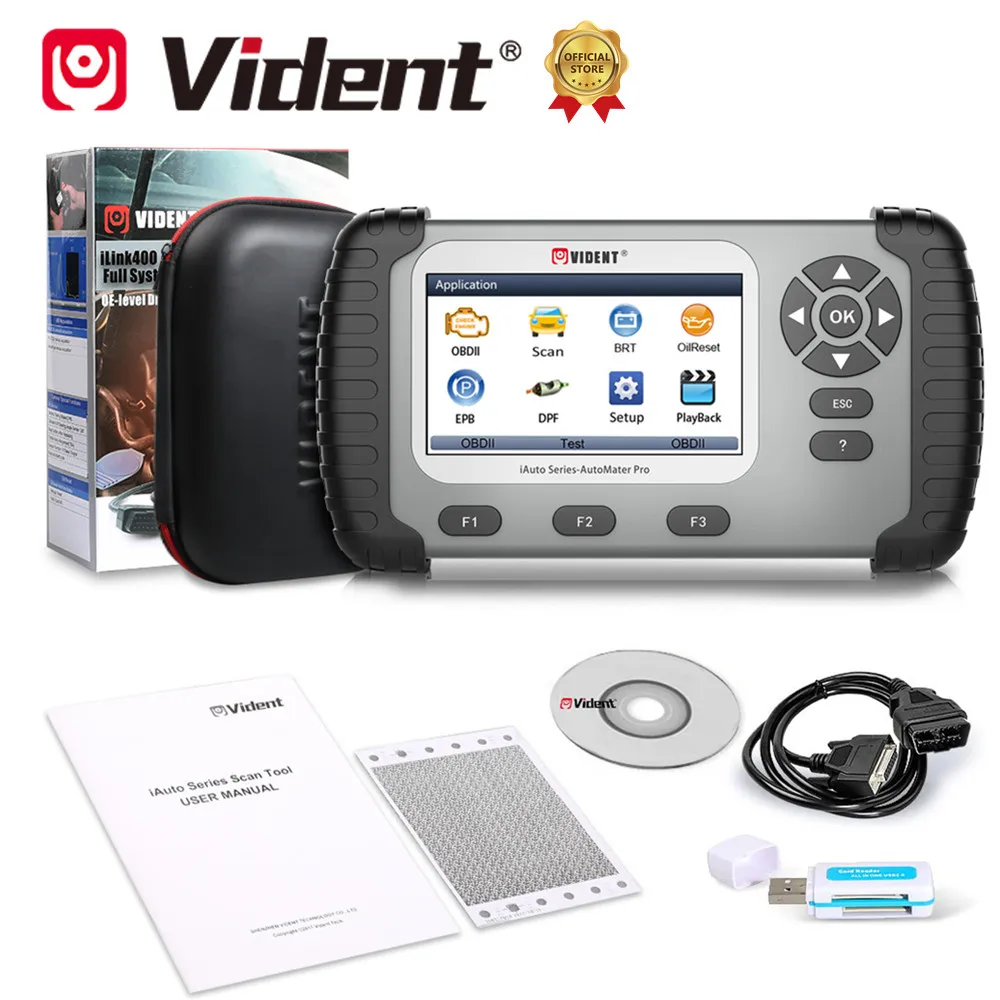 VIDENT iAuto708 полная система OBDII диагностический сканер с обслуживанием сброса