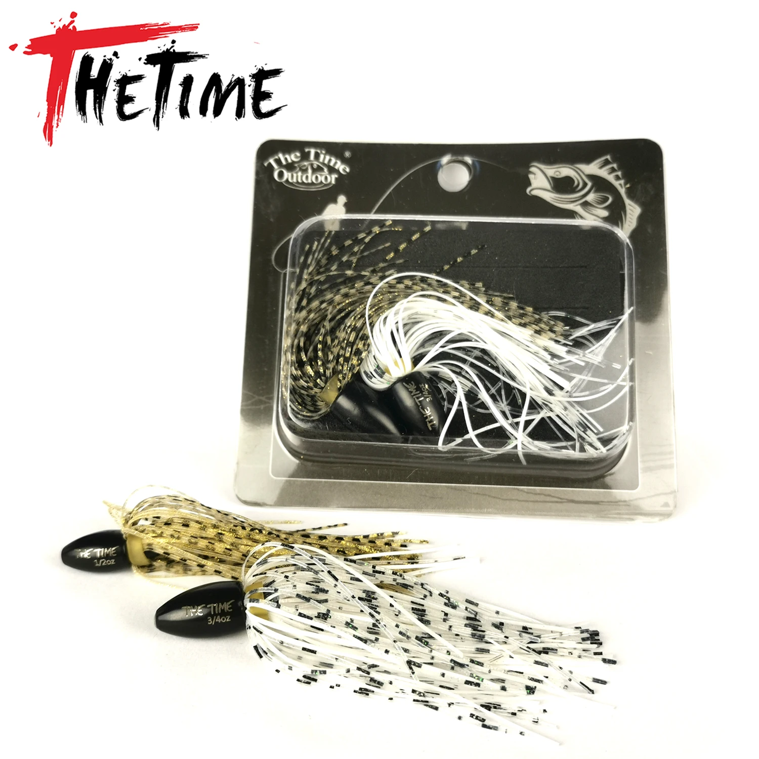 New THETIME Texas Rig Fishing Rubber Skirt Tungsten Sinker 1/4