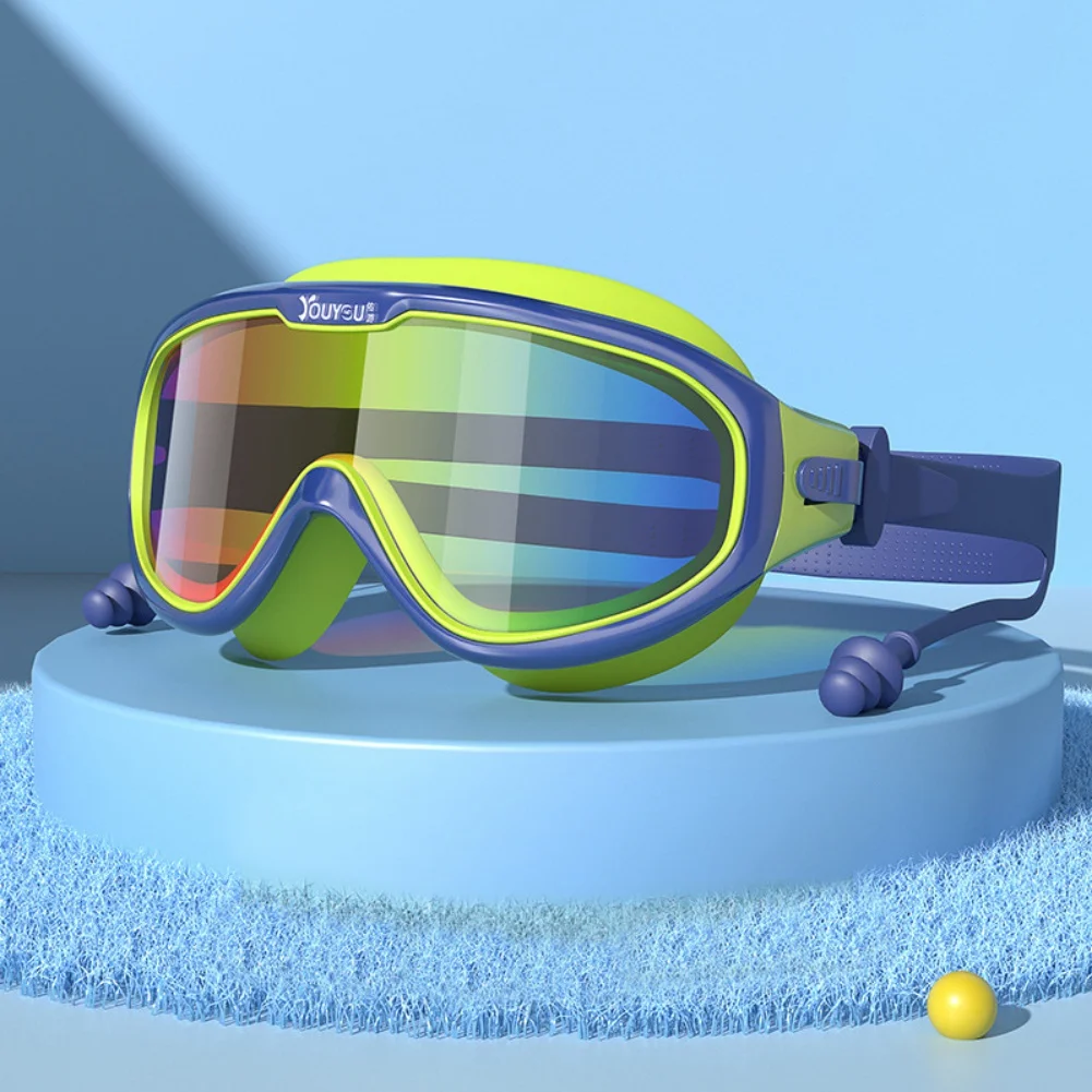 Swim Goggles For Kids Anti-Fog HD Swimming Glasses Clear Wide Vision Protection With One-piece Earplugs Set | Спорт и развлечения