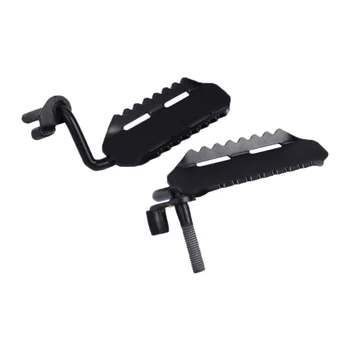 

1 Pair of Door External Foot Pedal Rest Pedal Zigzag Pattern Foot Rack Grid Riser for Jeep Wrangler JK 2007-2017