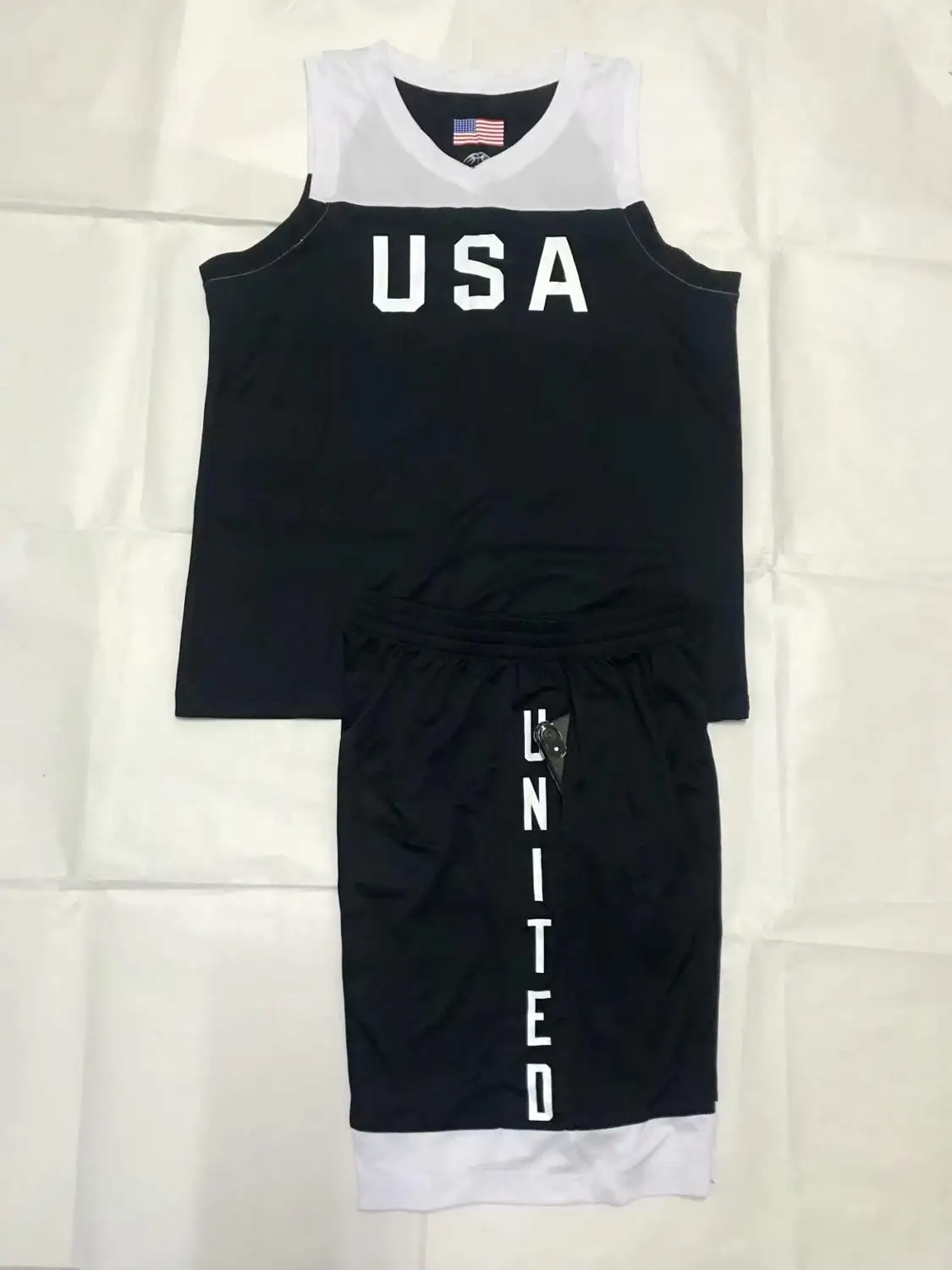 Men Youth USA CHINA Basketball Jersey Sets Uniforms training Kits Sports Clothing Team Basketball Jersseys Breathable Customized