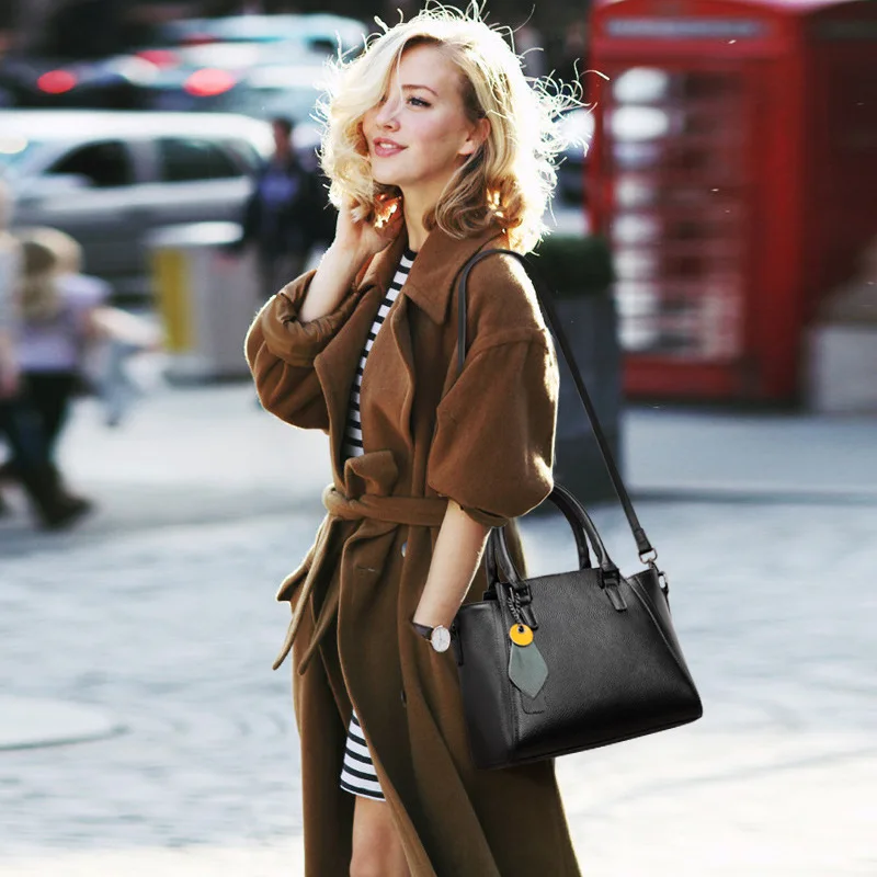 

JIANXIU Leather Bag WOMEN'S Bag New Style 2019 Autumn And Winter Middle-aged Mommy Bag Soft Leather Fashion Shoulder Bag