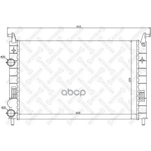 10-25699-Sx_радиатор Системы Охлаждения! Fiat Palio Weekend 1.2i 16v 01 Stellox 1025699sx Stellox арт. 1025699SX