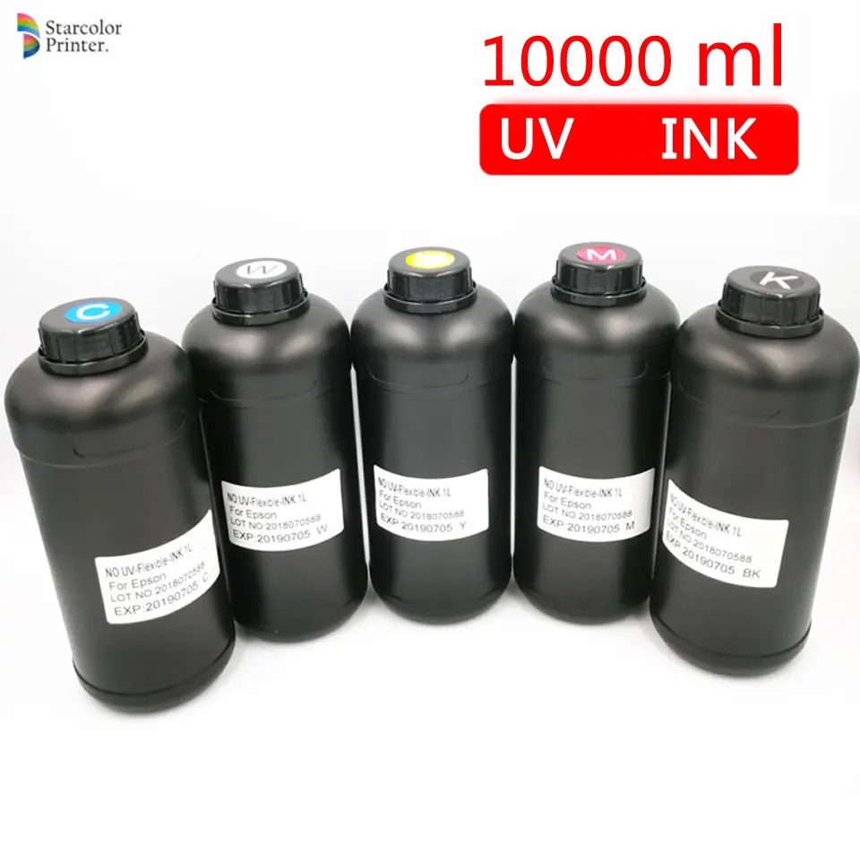 500 мл 1000 мл УФ чернила бутылка для Epson L800 L805 L1800 R290 R300 1390 1400 1410 1430 1500W R3000 DX5 DX7 Универсальный УФ чернила для принтера