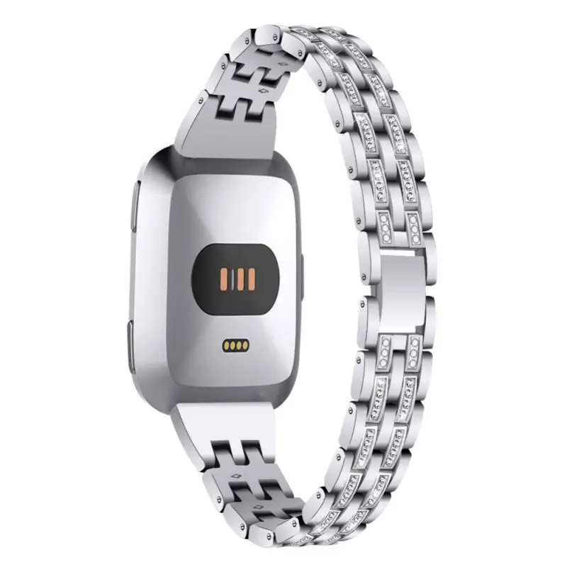 Тонкие ремешки совместимые с/для Fit bit Versa/Versa Lite/SE умные часы металлический