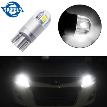 

1Pcs T10 LED Bulbs White 168 501 W5W LED Lamp T10 Wedge 3030 2SMD Interior Lights 12V 6000K Red yellow Ice Blue Car styling