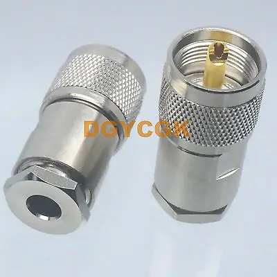 DHL/EMS 50 шт. разъем UHF PL259 PL-259 штекер зажим R8X RG59 LMR240 прямой M-h2