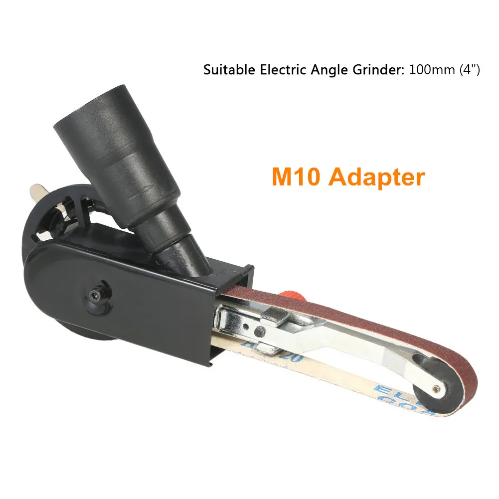 M10 Adapter Электрический угловой шлифовальный Мини DIY шлифовальный станок шлифовальный ремень адаптер шлифовальный станок ленточная головка шлифовальный станок для 115/125 мм - Цвет: M10 Adapter
