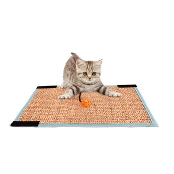 

Pet Cat Scratching Board Mat Toy Sofa Chair Sisal Pad Scratcher Protector with Bell Climbing Tree